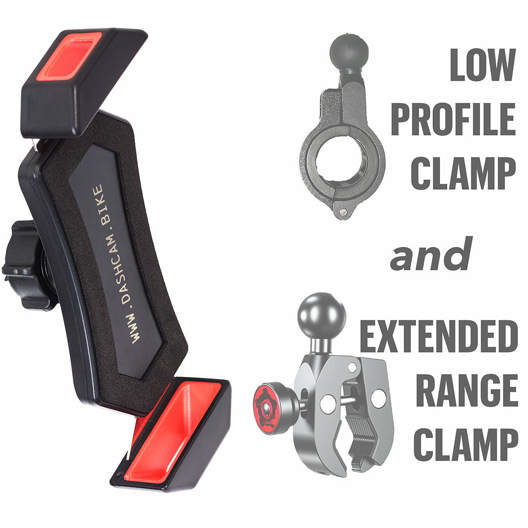 Footage-Stabilizing Phone Mount for Bicycles, designed for the dashcam.bike app