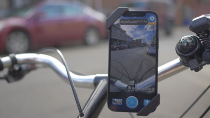 Anti-Vibration Mount for mounting Smartphones on Bicycle Handlebars Without Blocking The Camera, designed for dashcam.bike